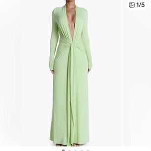 Naked Wardrobe Lime Long Sleeve Dress